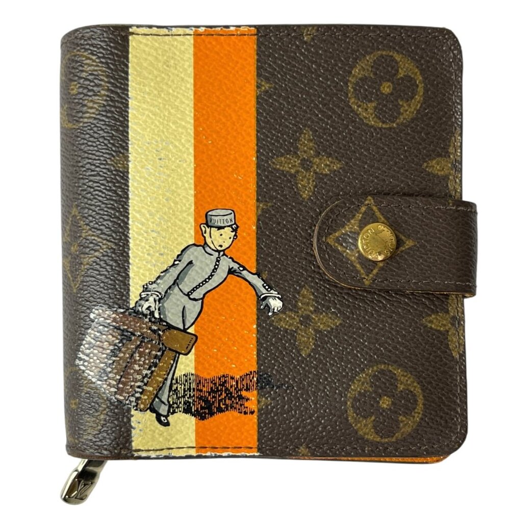 LOUIS VUITTON Monogram Groom Compact Snap Wallet RARE LV +Box Booklet Dust Bag - Picture 1 of 15